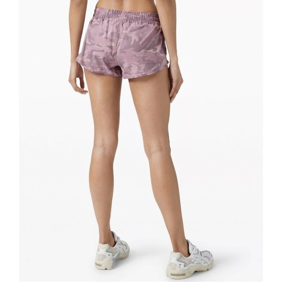 EUC lululemon athletica Pink Camo Athletic Shorts - Picture 3 of 8